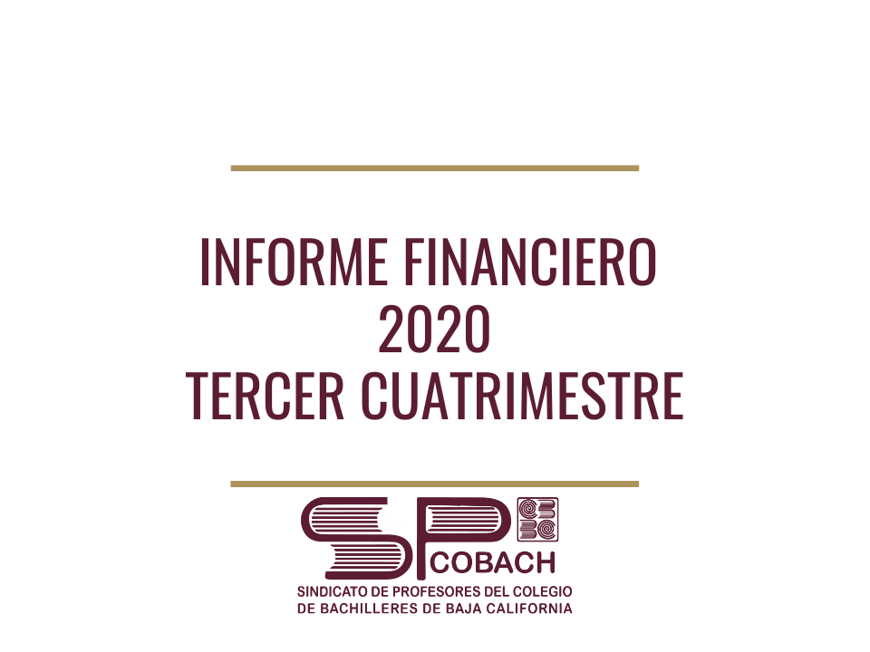 Informe Financiero 2020 - Tercer Cuatrimestre